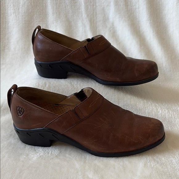 Ariat Women's Brown ATS Leather Paddock Clogs Comfort Size 9.5 B 52326 - Picture 1 of 10